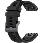 Curea Garmin Fenix 3/3 HR/5X/5X Plus/6X Techsuit W060, silicon, negru – imagine 1