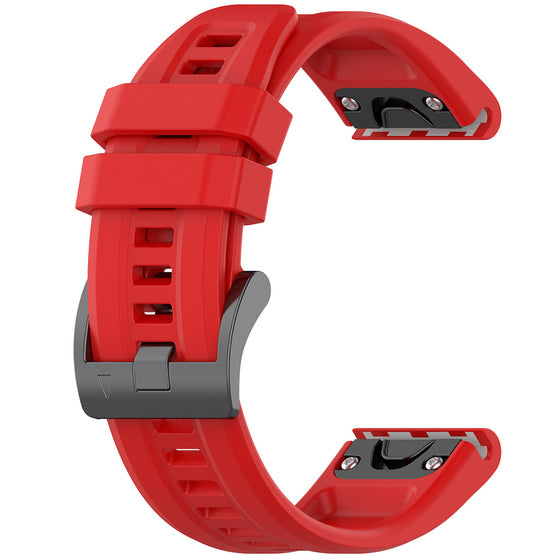 Curea QuickFit din silicon Techsuit W060 pentru Garmin Fenix 3 / 5X / 6X / 7X – roșie