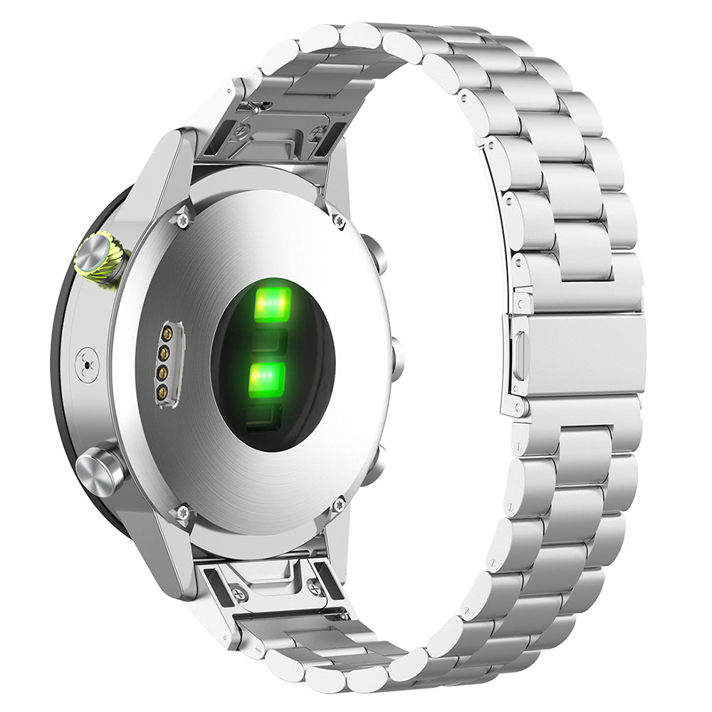 Curea Garmin Fenix 5/5 Plus 6 Techsuit W010, oțel inoxidabil, argintiu – imagine 2