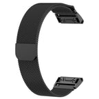 Curea Garmin Fenix 5/5 Plus 6 Techsuit W009, oțel inoxidabil, negru – imagine 1