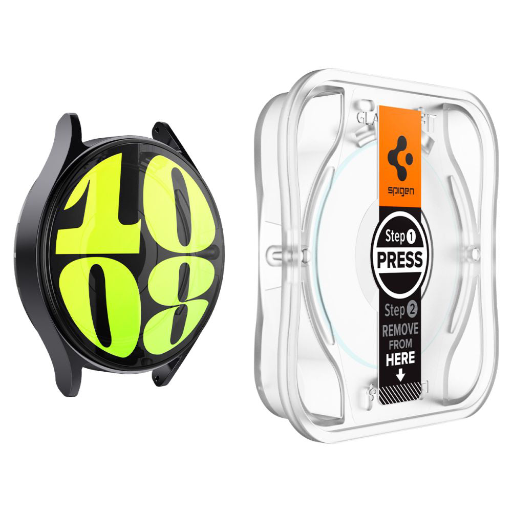 Set 2 folii de sticlă Spigen Glas.tR EZ Fit Samsung Galaxy Watch7 (44 mm) – imagine 3