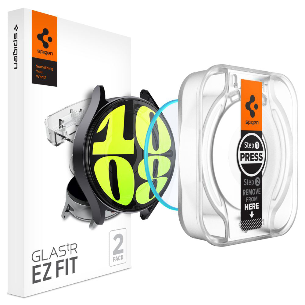 Set 2 folii de sticlă Spigen Glas.tR EZ Fit Samsung Galaxy Watch7 (44 mm) – imagine 1