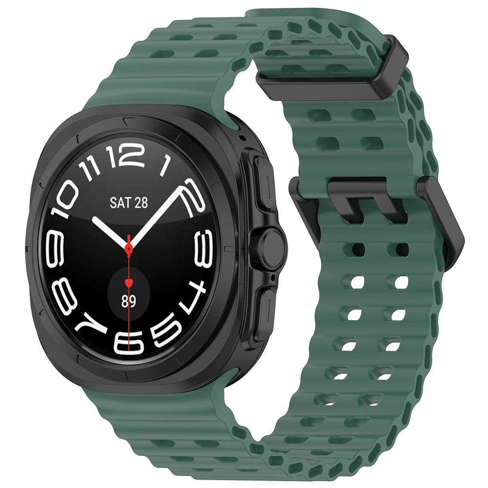 Curea Samsung Galaxy Watch Ultra 47 mm Techsuit W062, silicon, verde – imagine 1