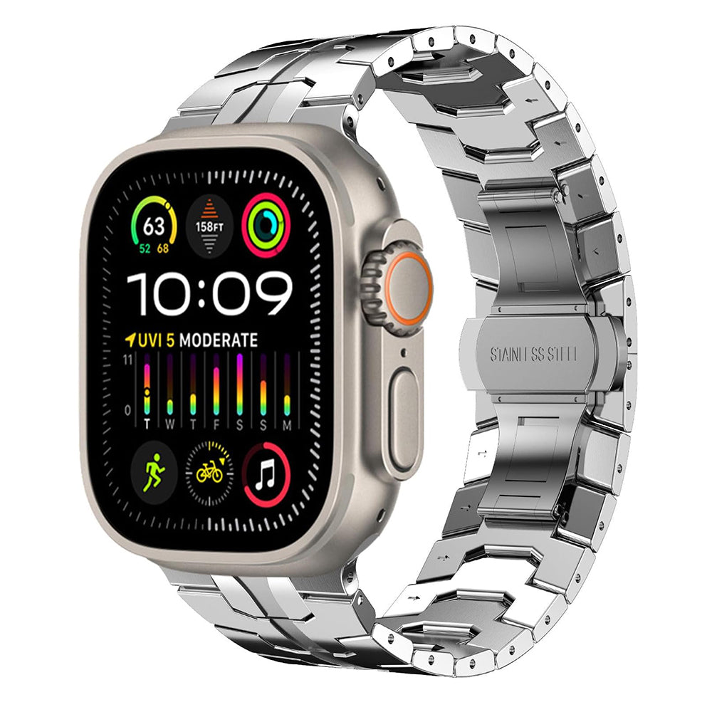 Curea Apple Watch 42 / 44  Techsuit W063, oțel inoxidabil, argintiu – imagine 1