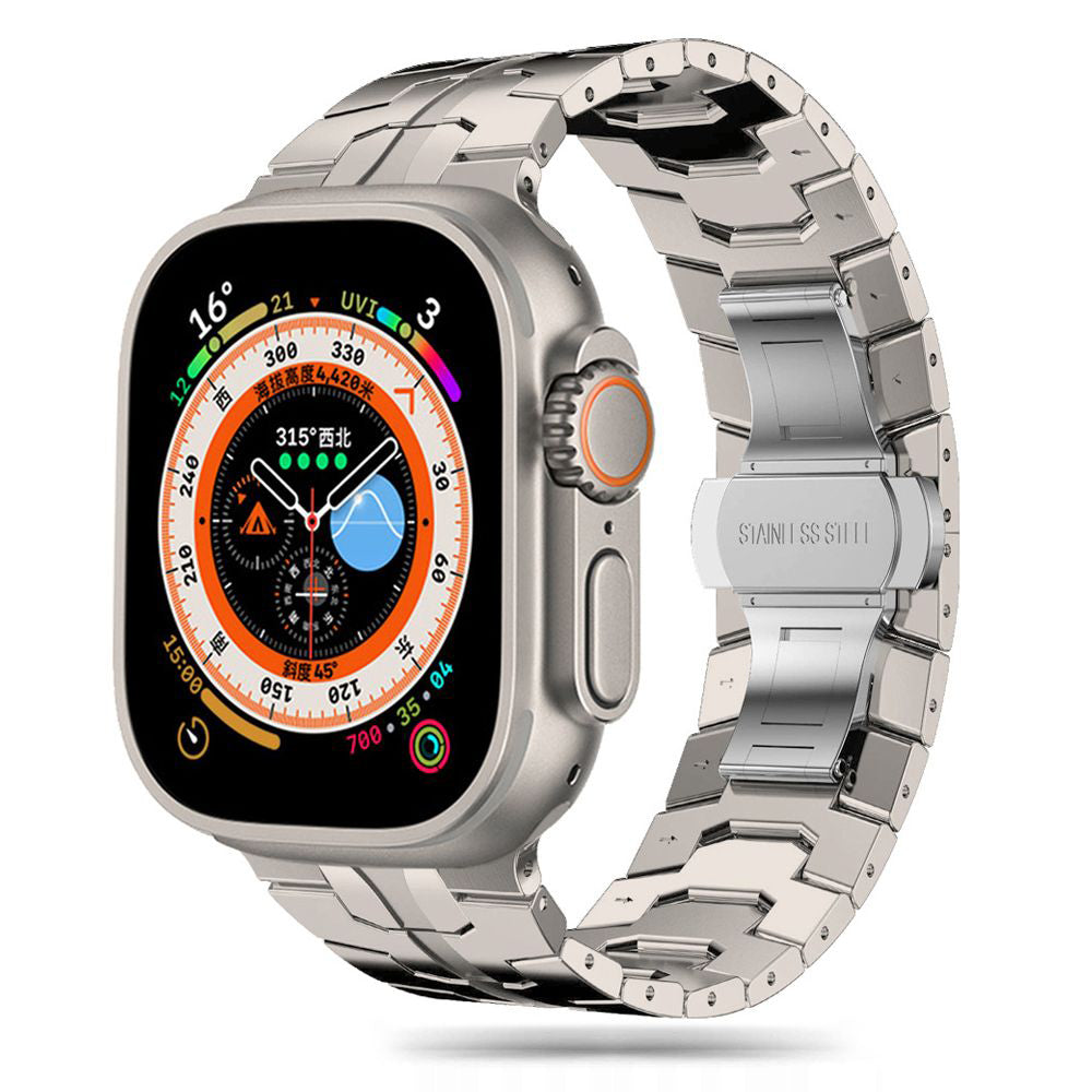 Curea Apple Watch 42 / 44 / 45  Techsuit W063, oțel inoxidabil, titan – imagine 1