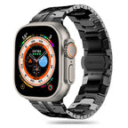 Curea Apple Watch 42 / 44 / 45  Techsuit W063, oțel inoxidabil, negru – imagine 1