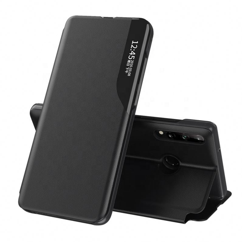 Husă Huawei P30 Lite / P30 Lite New Edition flip Techsuit eFold, negru – imagine 1