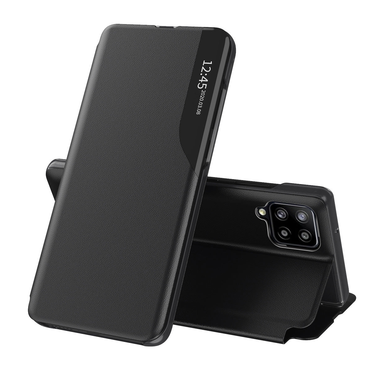 Husă flip Techsuit eFold Galaxy A12 / A12 Nacho – Negru – imagine 2