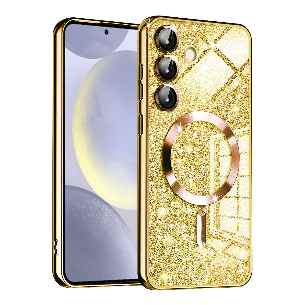 Husă Techsuit Luxury Glitter MagSafe Galaxy S24 – Auriu – imagine 2