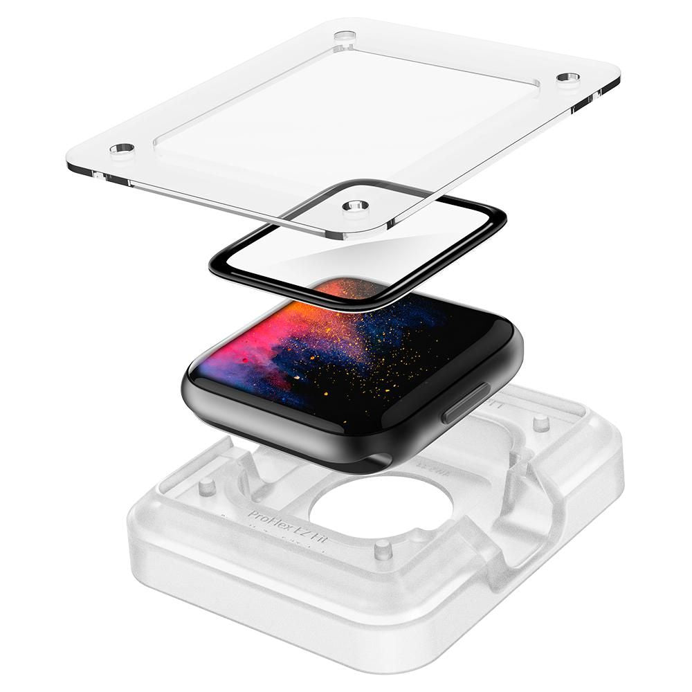 Set 2 folii hibride Spigen ProFlex EZ Fit Apple Watch Series 4–6 / SE (44 mm) – imagine 2