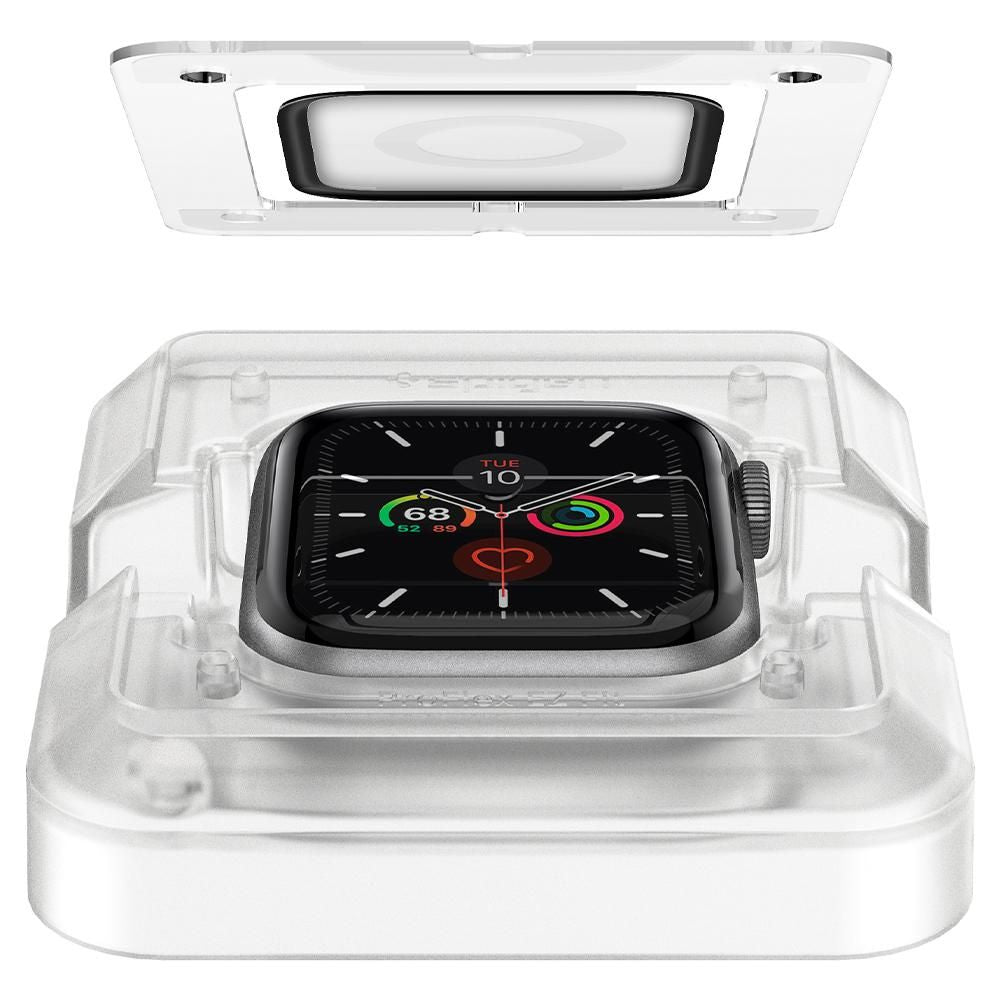 Set 2 folii hibride Spigen ProFlex EZ Fit Apple Watch Series 4–6 / SE (44 mm) – imagine 4
