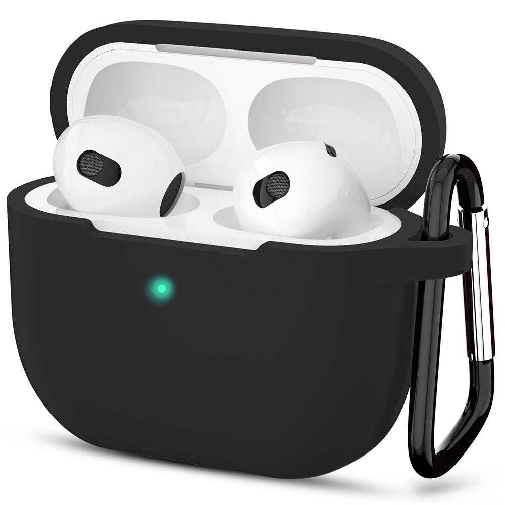 Husă silicon AirPods 3, ultra-subțire, negru – Techsuit – imagine 1