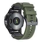 Curea Garmin Fenix 3/3 HR/5X/5X Plus/6X Techsuit W068, verde/negru – imagine 2