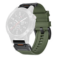 Curea Garmin Fenix 5/5 Plus 6/6 Pro/7 Techsuit W068, verde/negru – imagine 1
