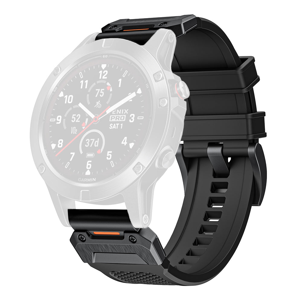 Curea Garmin Fenix 5/5 Plus 6/6 Pro/7 Techsuit W068, negru – imagine 1