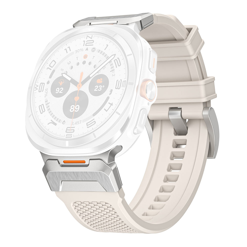 Curea Samsung Galaxy Watch Ultra 47 mm Techsuit W068, alb/argintiu – imagine 1
