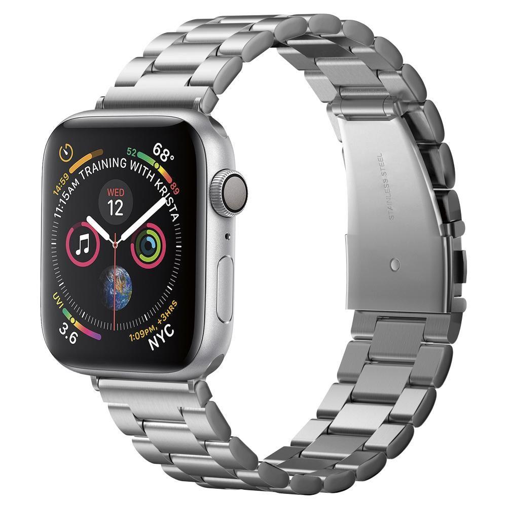 Brățară din oțel inoxidabil Spigen Modern Fit Apple Watch 42 / 44 / 45 / 46 / 49 mm – Argintiu – imagine 6