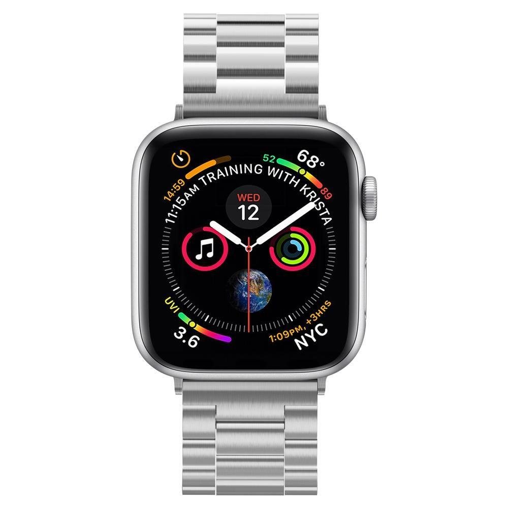 Brățară din oțel inoxidabil Spigen Modern Fit Apple Watch 42 / 44 / 45 / 46 / 49 mm – Argintiu – imagine 8