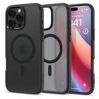 Husă Spigen Ultra Hybrid MagSafe iPhone 16 Pro – Frost Black (negru mat translucid) – imagine 8