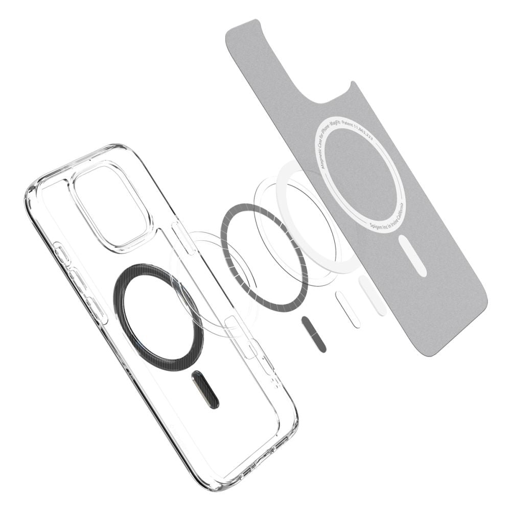 Husă Spigen Ultra Hybrid MagSafe iPhone 16 Pro – Transparent / Carbon Fiber – imagine 5
