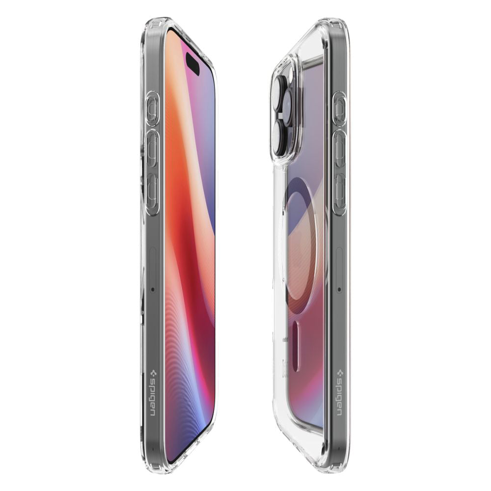 Husă Spigen Ultra Hybrid MagSafe iPhone 16 Pro – Transparent / Carbon Fiber – imagine 4