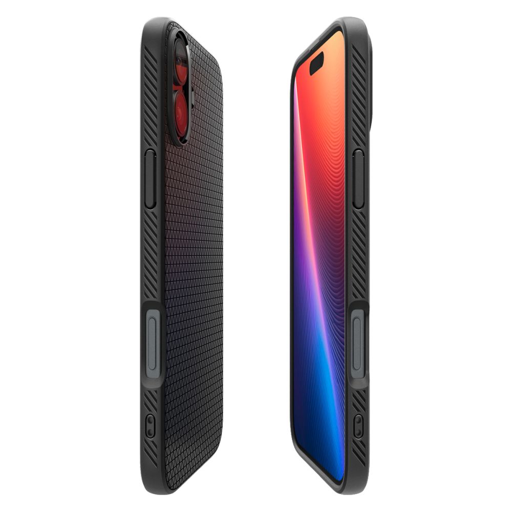 Husă Spigen Liquid Air iPhone 16 – Negru mat – imagine 6