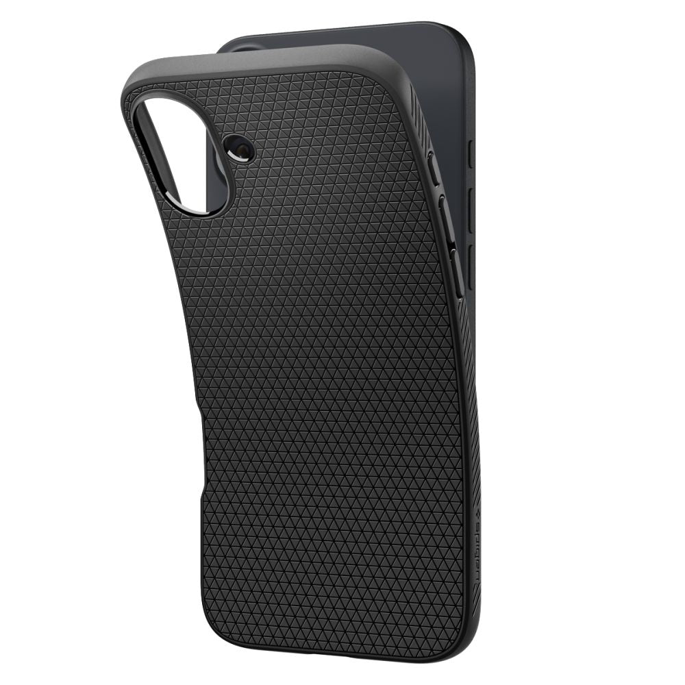 Husă Spigen Liquid Air iPhone 16 – Negru mat – imagine 3