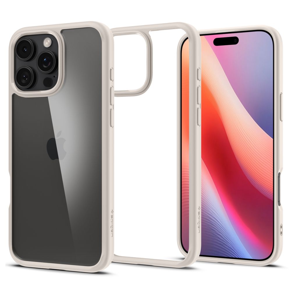 Husă Spigen Ultra Hybrid iPhone 16 Pro – Natural Titanium (titan) – imagine 9