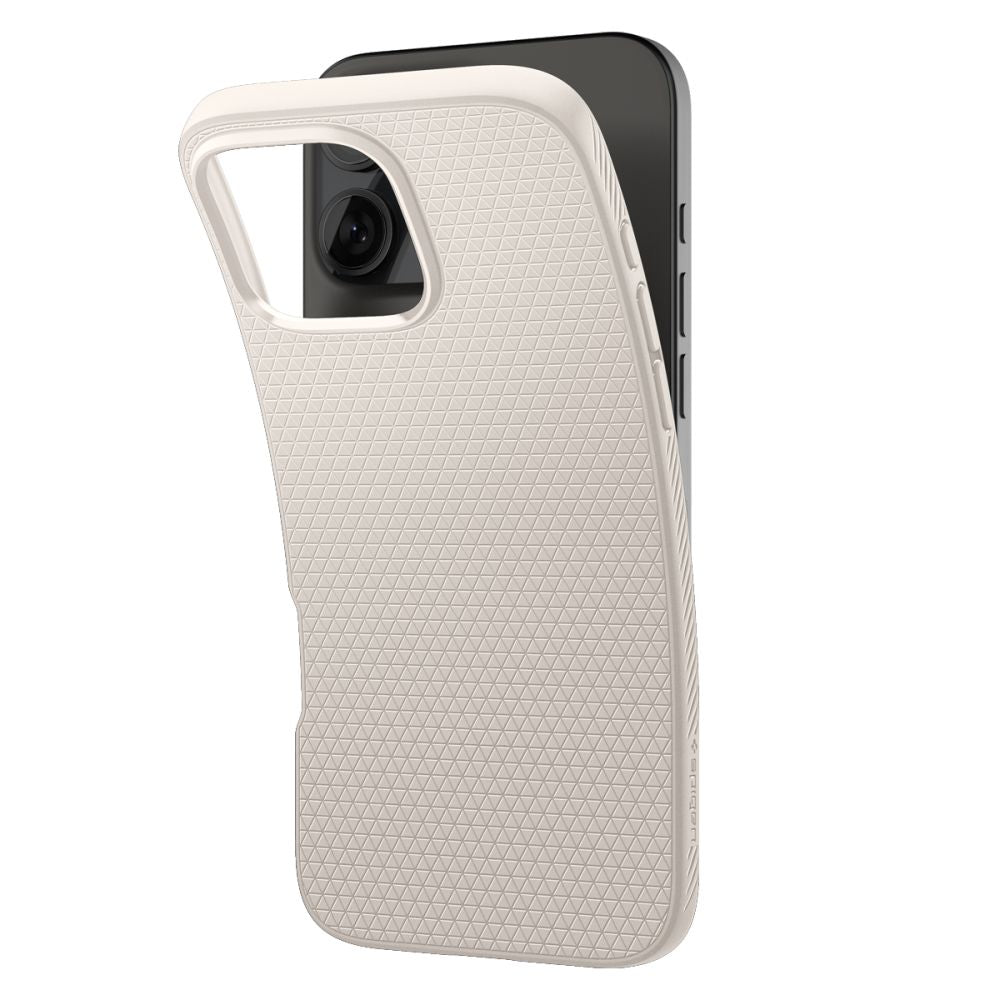 Husă Spigen Liquid Air iPhone 16 Pro – Natural Titanium (titan) – imagine 10