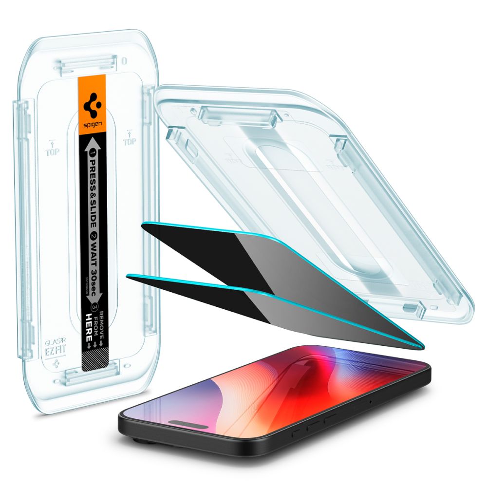 Folie privacy Spigen EZ Fit iPhone 17 Pro / 17 / 16 Pro, 2 buc. – imagine 2 din 7