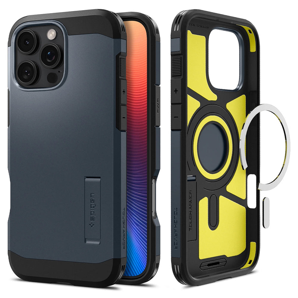 Husă Spigen Tough Armor MagSafe iPhone 16 Pro Max – Metal Slate (gri ardezie) – imagine 7