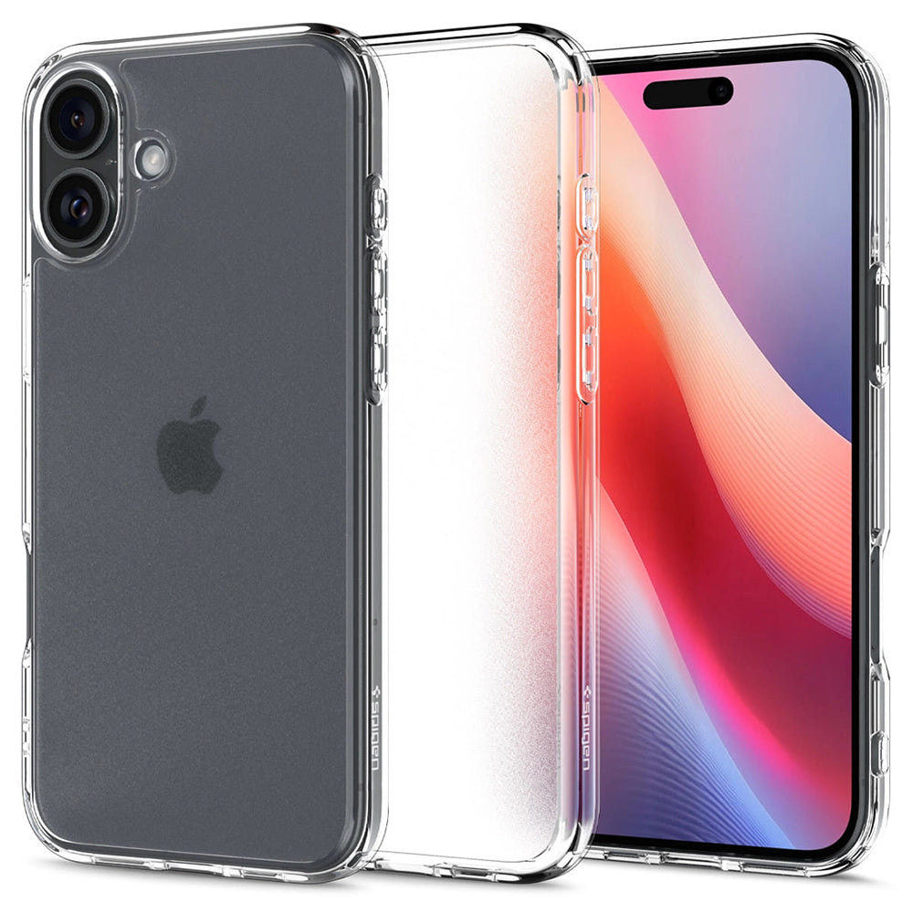 Husă Spigen Ultra Hybrid iPhone 16 – Frost Clear (transparent mat) – imagine 10