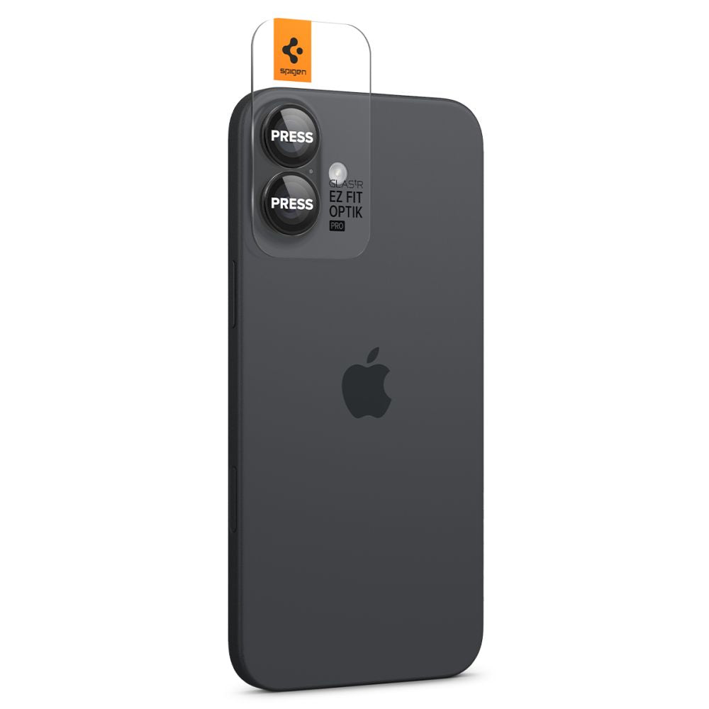 Protecție cameră Spigen Optik.tR EZ Fit Pro iPhone 17 / 16, 2 buc. – Negru – imagine 4 din 13