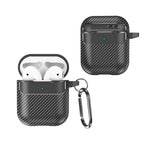 Husă AirPods 1 / 2 CarbonFiber cu carabinieră – Techsuit – imagine 3