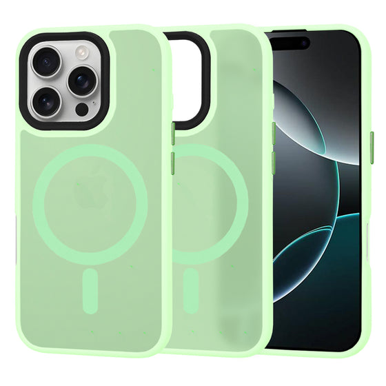 Husă Techsuit HaloFrost MagSafe pentru iPhone 16 Pro – verde deschis