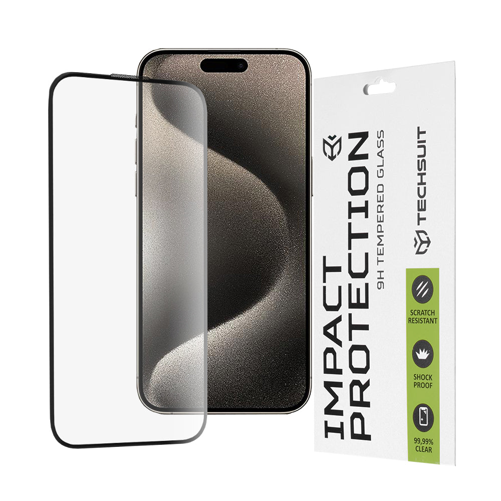 Folie sticlă Techsuit 111D iPhone 15 Pro Max, full glue 9H – imagine 1