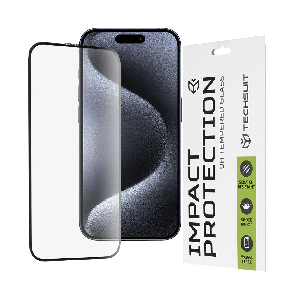 Folie sticlă Techsuit 111D iPhone 15 Pro, full glue 9H – imagine 1