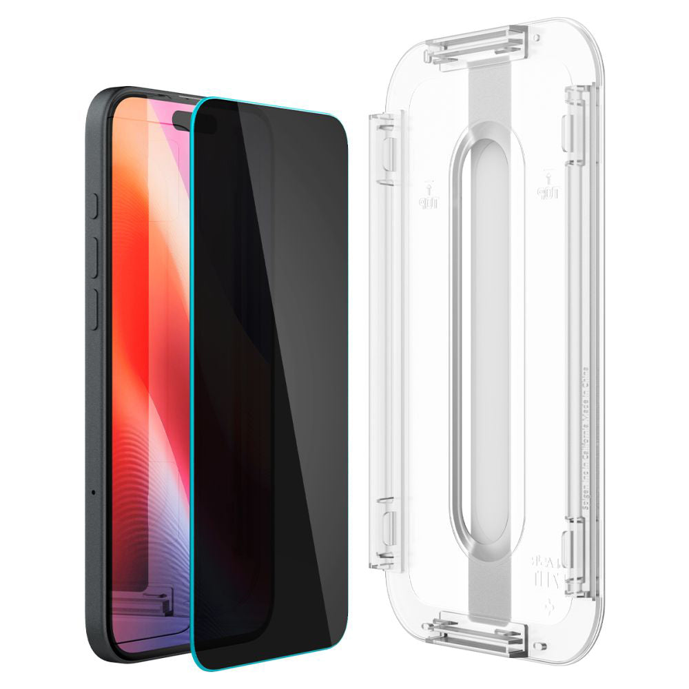 Folie de sticlă privacy Spigen Glas.tR EZ Fit pentru iPhone 15 / 16 – imagine 7