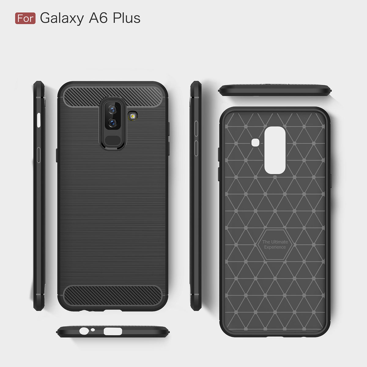 Husă Techsuit Carbon Silicone Galaxy A6 Plus 2018 – imagine 2