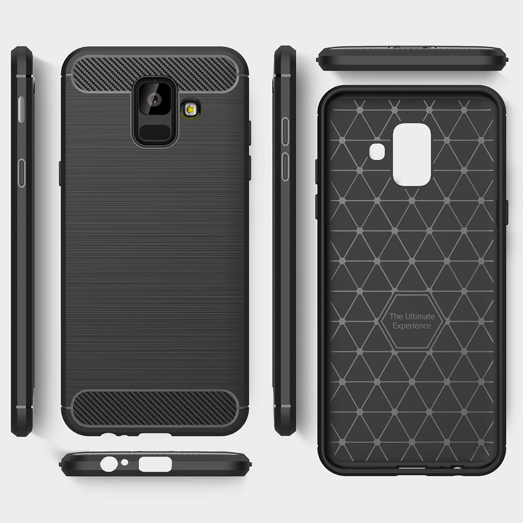 Husă Techsuit Carbon Silicone Galaxy A6 2018 – imagine 2