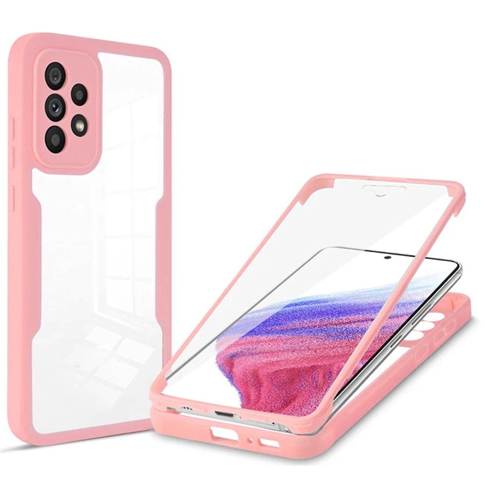 Husă 360 Techsuit ColorVerse cu folie de ecran Galaxy A53 5G – Roz – imagine 1