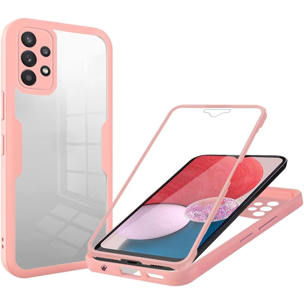 Husă 360 Techsuit ColorVerse cu folie de ecran Galaxy A13 – Roz – imagine 1