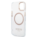 Husă Guess iPhone 15 Plus Metal Outline MagSafe, auriu – imagine 4