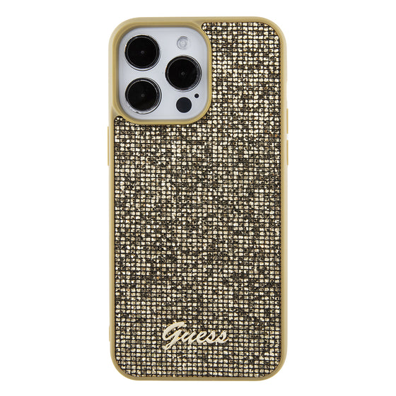 Husă Guess Disco Metal Script pentru iPhone 15 Pro Max – auriu