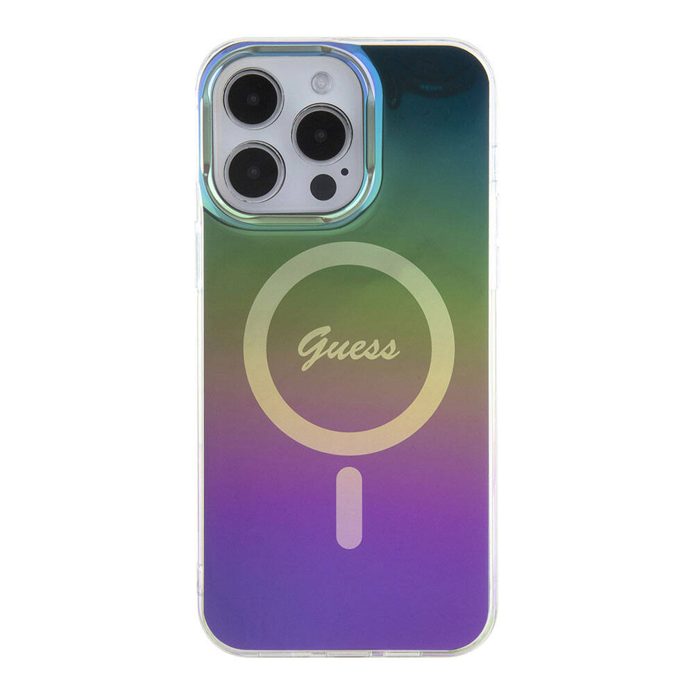 Husă Guess iPhone 15 Pro IML Iridescent MagSafe, rainbow – imagine 1