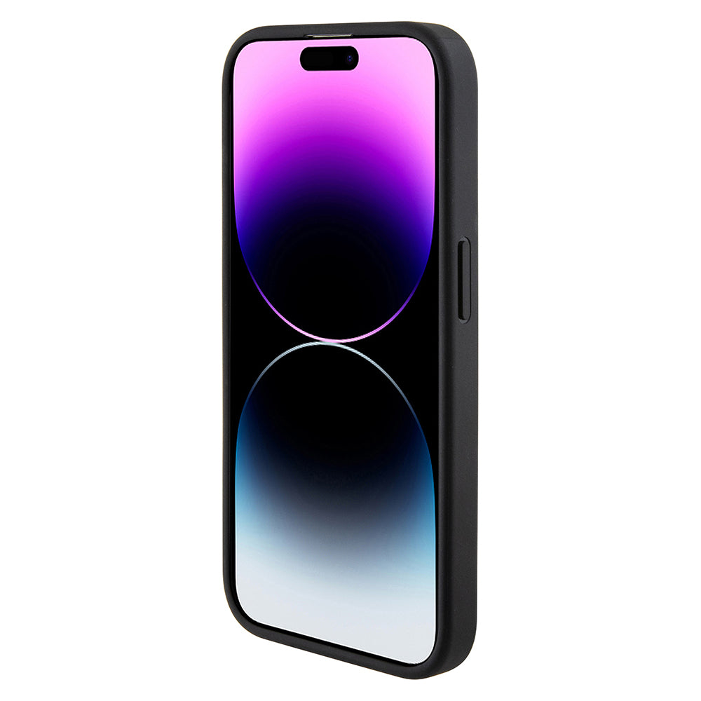 Husă Guess iPhone 15 Pro Grip Stand 4G Triangle Strass, negru – imagine 2