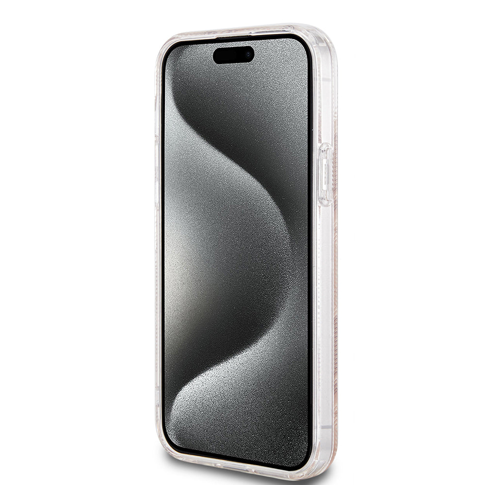 Husă Guess iPhone 15 Plus IML GCube MagSafe, maro – imagine 2