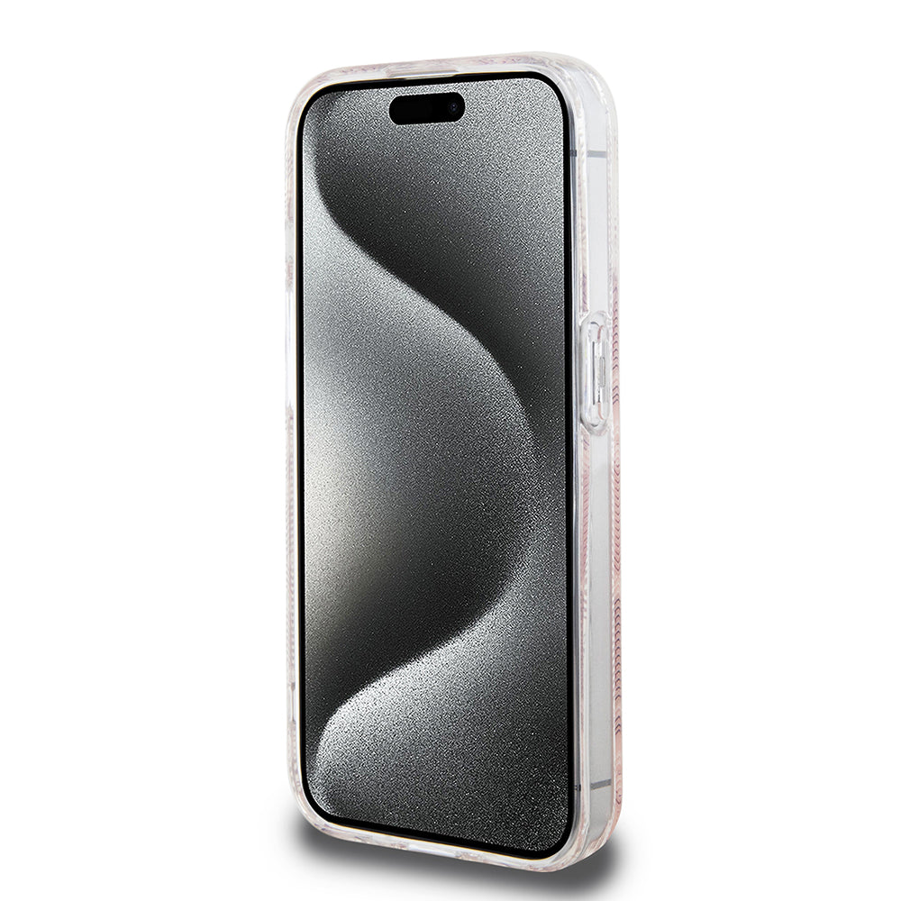 Husă Guess iPhone 15 Pro IML GCube MagSafe, roz – imagine 2