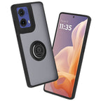 Husă Motorola Moto G85 Techsuit Glinth cu inel magnetic, negru – imagine 1