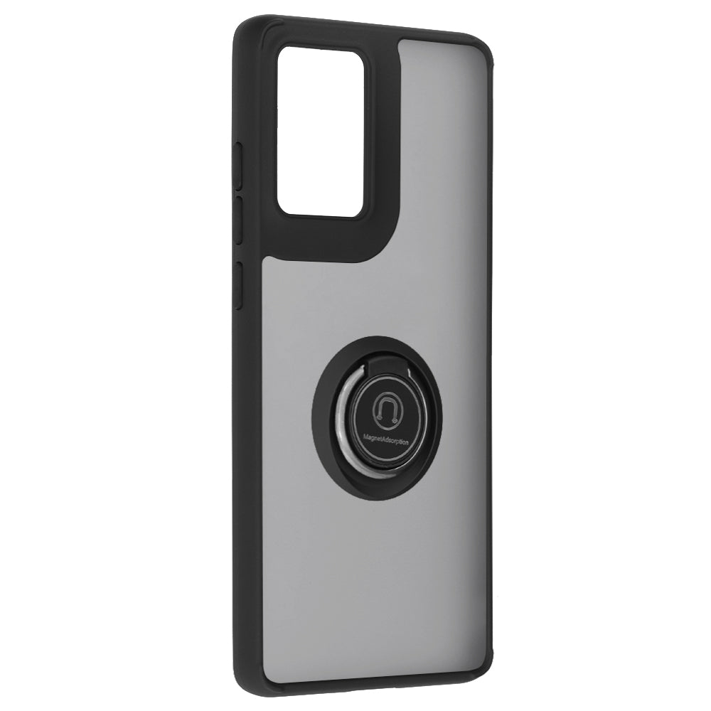 Husă Motorola Moto G85 Techsuit Glinth cu inel magnetic, negru – imagine 2